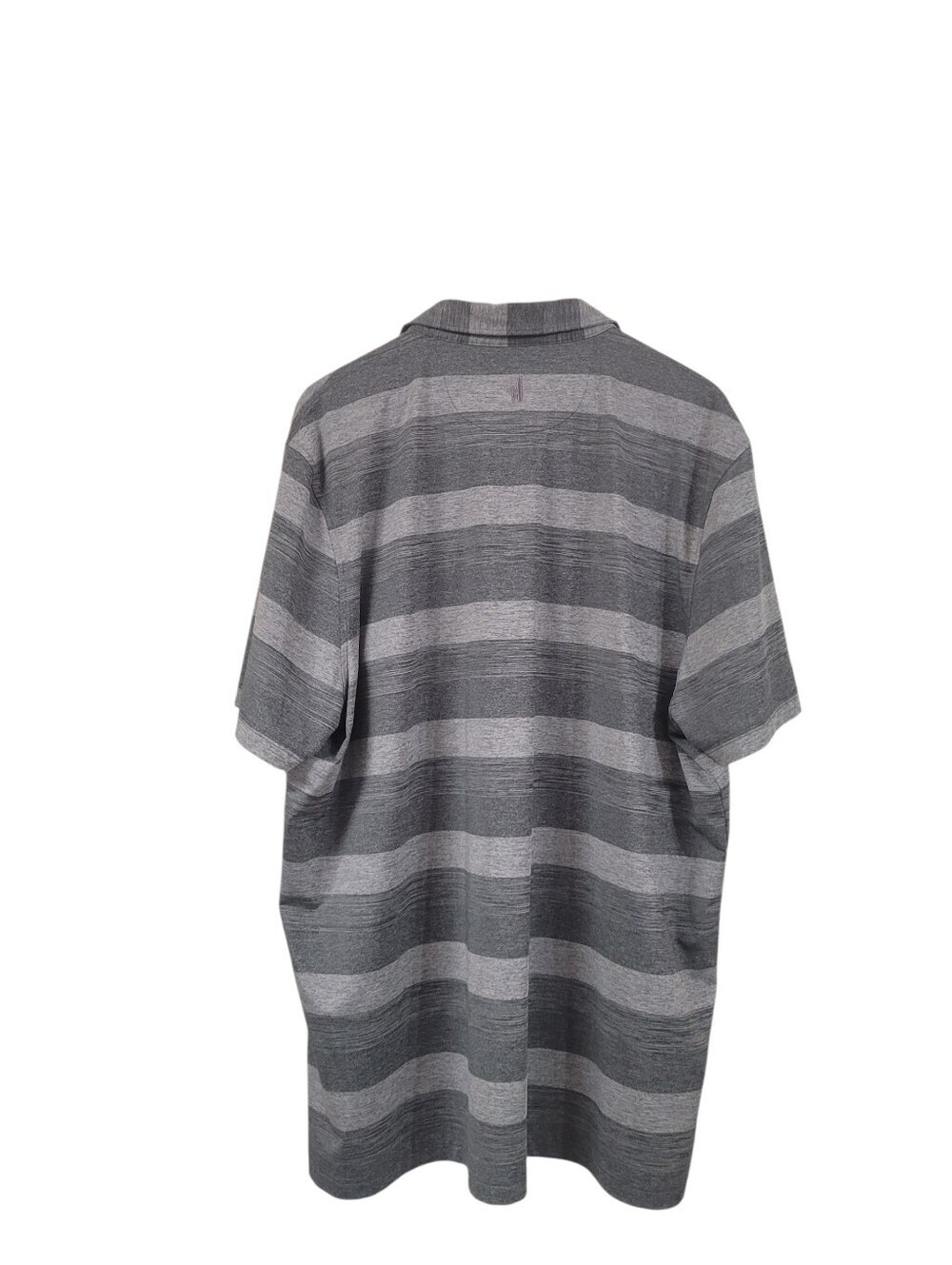 Johnnie O Performance Golf Polo Gray Black Striped Short Sleeve Polo Golf - Picture 3 of 5